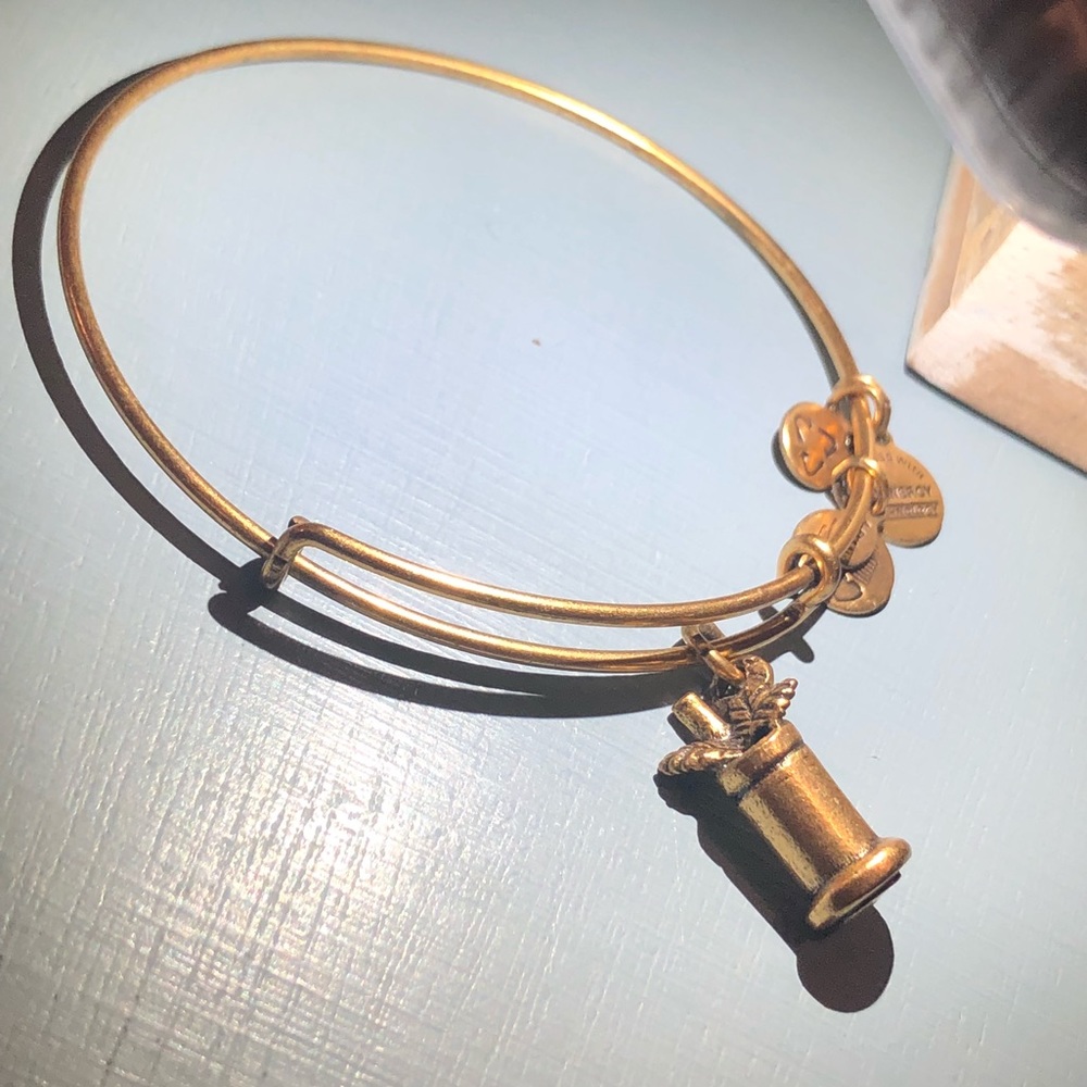 Authentic Alex and Ani gold bangle mint julep
